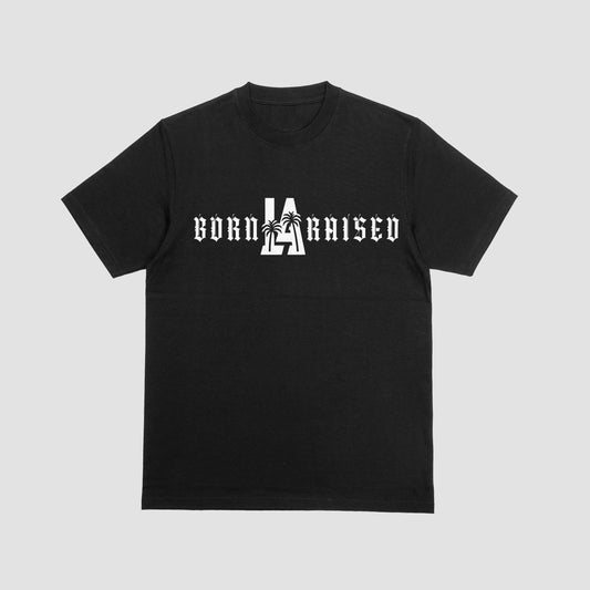 Born LA Raised cotton T-Shirt, Custom Design