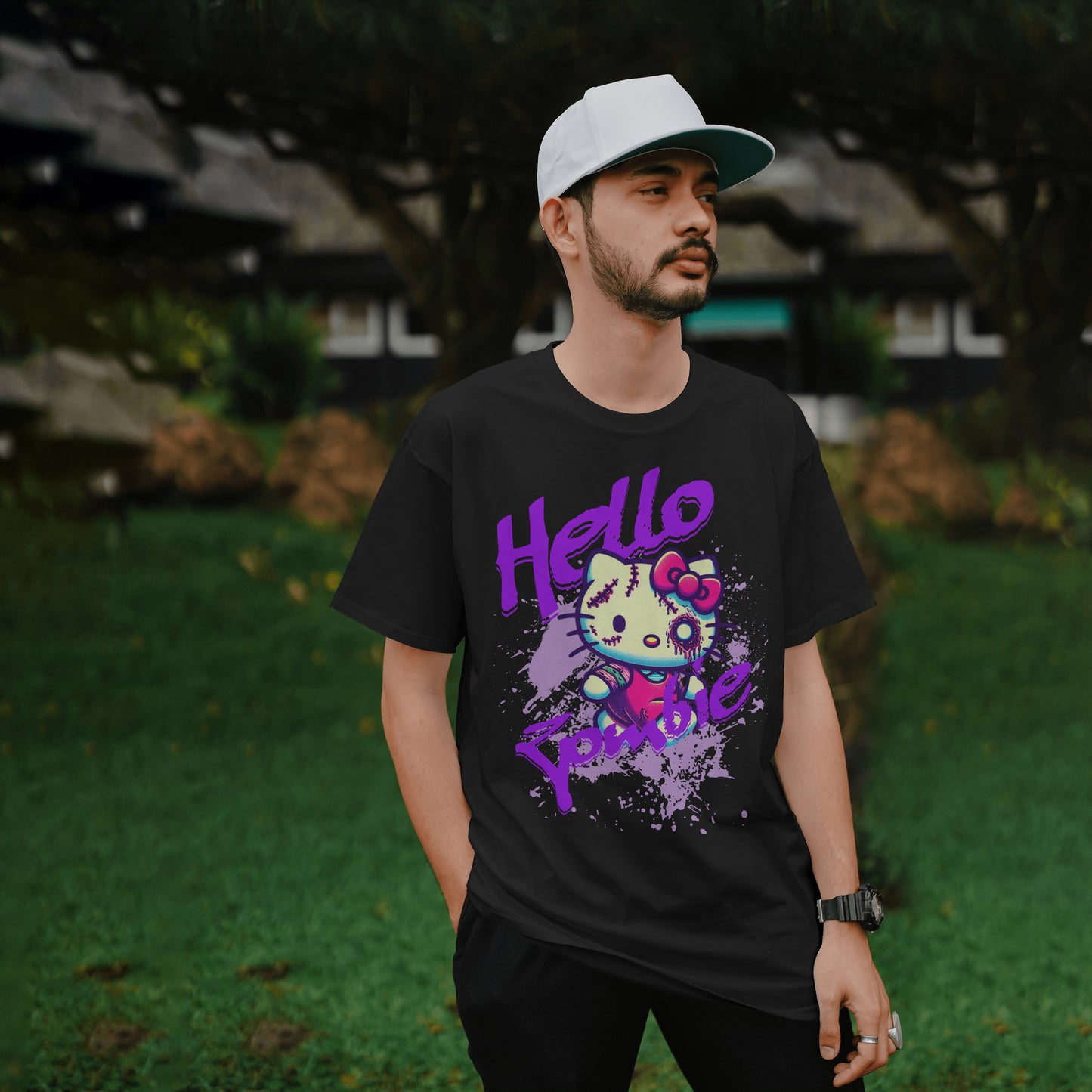 Hello Zombie Custom Design T-Shirt