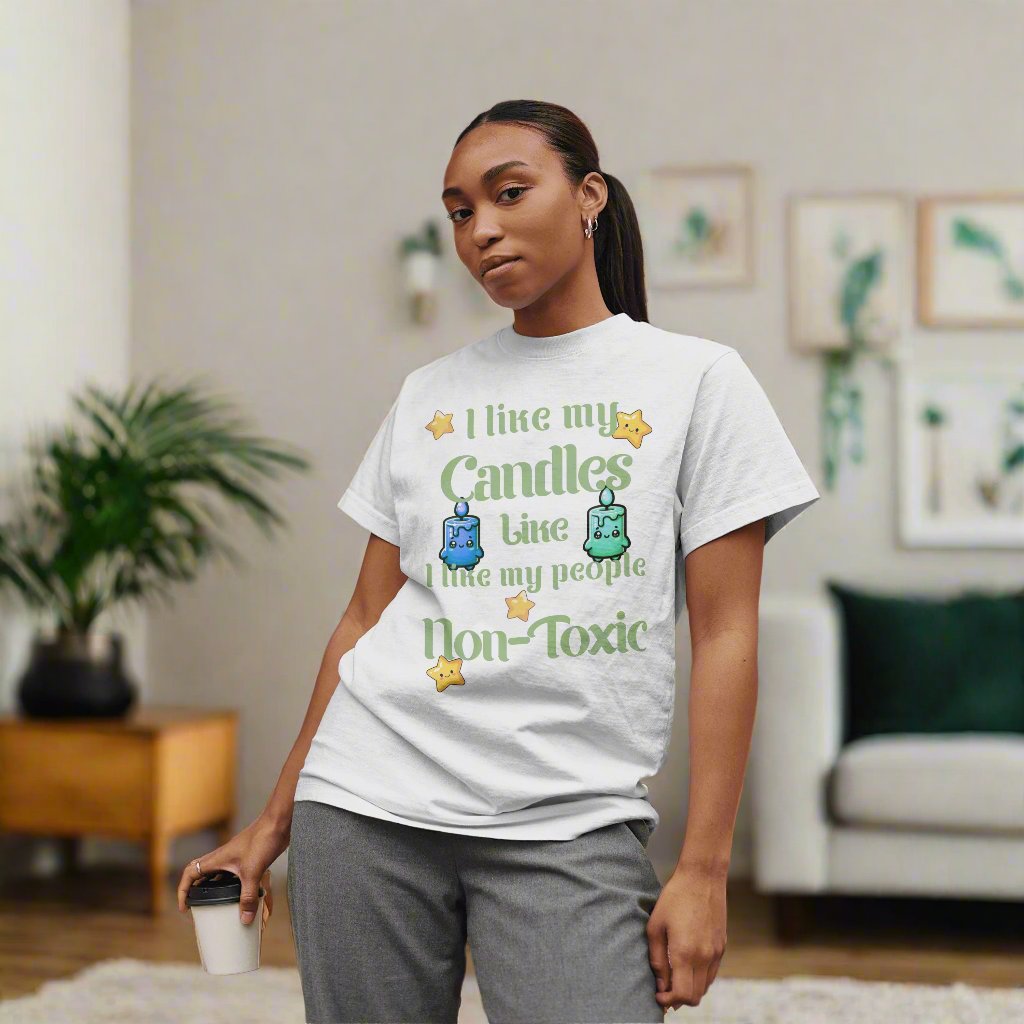 Non Toxic Candle Cotton T-Shirt, Custom Design